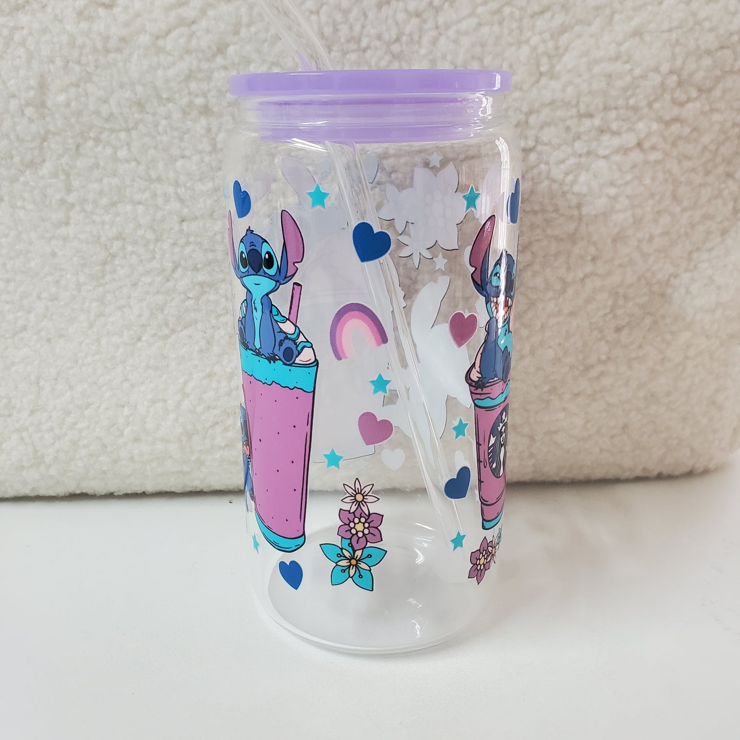 Stitch Glass Cup Can