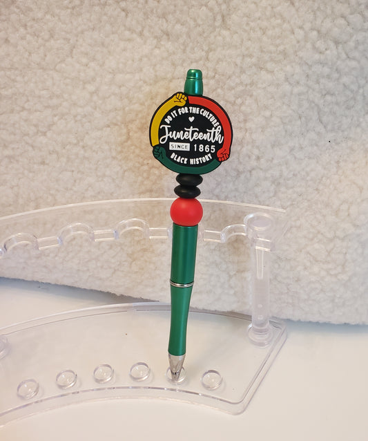 Do It For The Culture Juneteenth Silicone Bead Pen